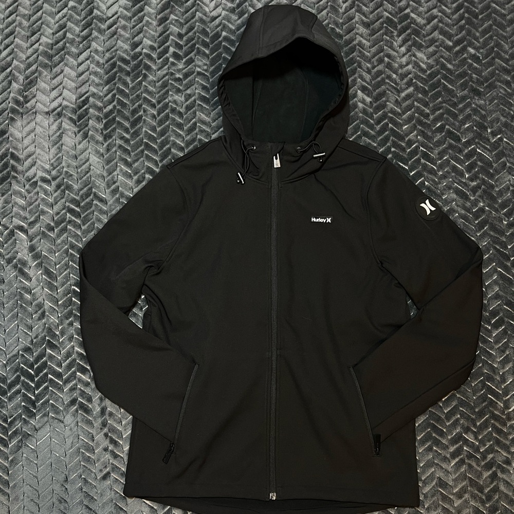 Hurley fleece lined wind resistant jacket / size - small
